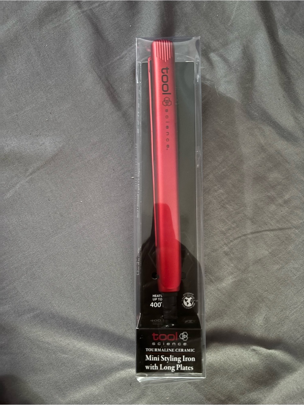 Tool Science Red Mini Tourmaline Ceramic Styling Iron – Long Plates